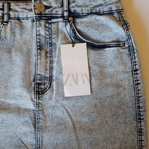 Zara Washed Effect Mini Skirt - Picture 6 of 7